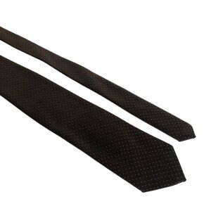 Ambassador Polyester Tie Mens Necktie Brown Small Tan Dots Office Work Gift